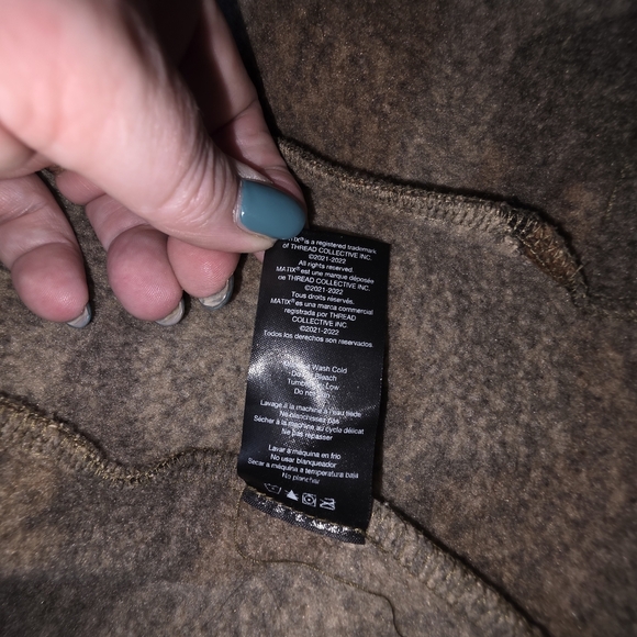 Matix Camo Hooded Jacket Men's XL Green Zip Up 100% Polyester Deep Inside Pocket - Picture 7 of 10